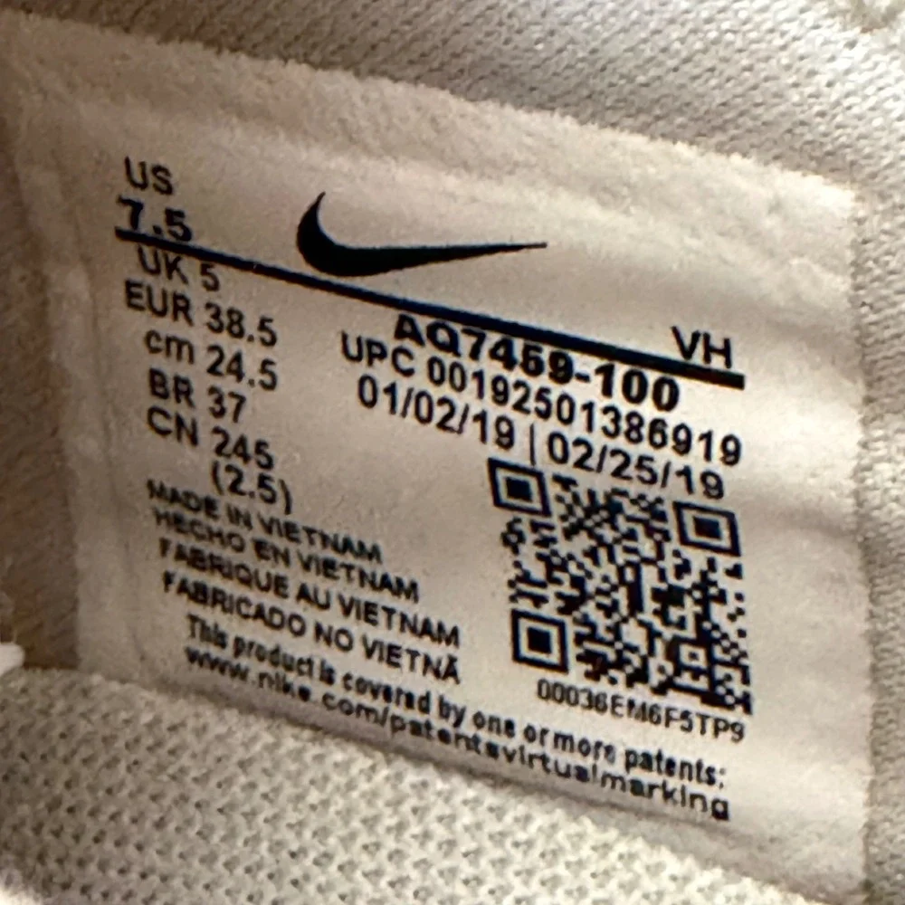 gym fit B- Nike Free TR 8 Sail White Training‎ Shoes AQ7459-100 Womens Size 7.5